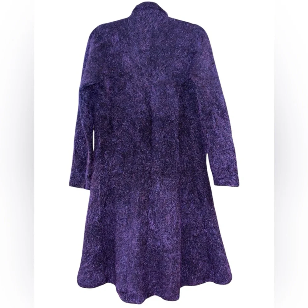 Eileen Fisher XS mohair, long royal purple sweater - Picture 3 of 8